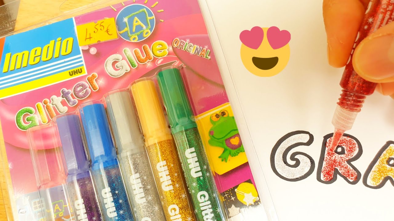 GLITTER GLUE 🌟 Imedio. Pegamento con purpurina. YouTube