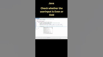 Java program to check whether a number is Odd or Even #shorts