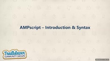 Introduction to AMPscript - B2C Malaysia May2020