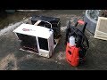 Cleaning a 20-year old air conditioner with pressure washer