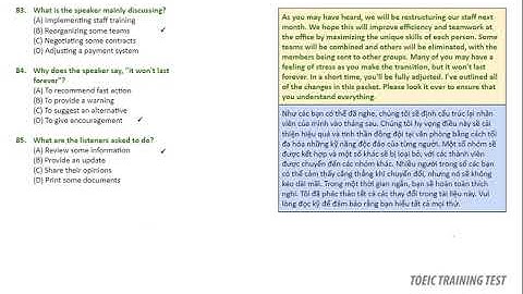 TOEIC Listening 2023 Part 4 có đáp án chi tiết #2