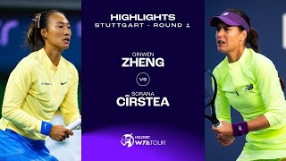 Qinwen Zheng vs. Sorana Cirstea | 2024 Stuttgart Round 1 | WTA Match Highlights