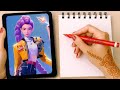 Drawing Jinu As A Powerful Demon Hunter In Unique Art Styles Drawing Jinu As A Powerful Demon Hunter In Unique Art Styles