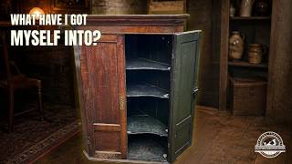 ANOTHER" 200-Year-Old Oak Corner Cabinet — It Was Far Worse Than I Expected
