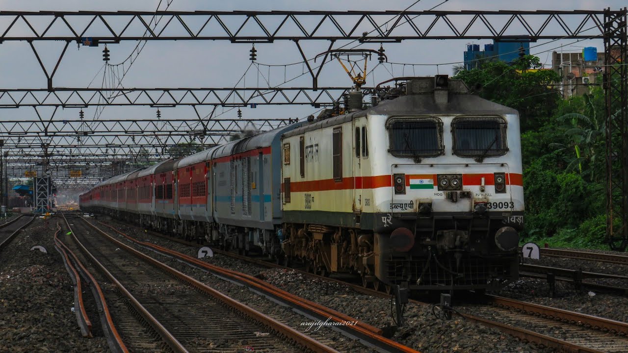 05643 PURI KAMAKHYA SPECIAL WITH ELECTRIC TRACTION | HWH WAP7 with PURI ...