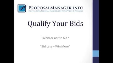 Bid Qualification & Bid No Bid Process