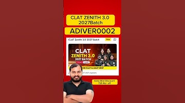 Code:- ADIVER0002 || CLAT ZENITH 3.0 Batch 2027 || #shorts #shortsfeed #clat