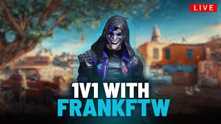 🔴NON-STOP RANK PUSH💥 1V1 CUSTOM ROOM💥FRANKFTWISLIVE #frankftwlive