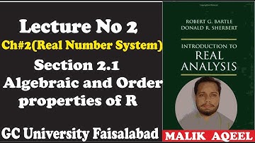 Introduction to real analysis bartle lectures - real analysis by robert g.bartle ch # 2 lec--2