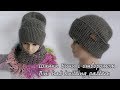 Шапка Бини с отворотом спицами |  Bini hat knitting pattern