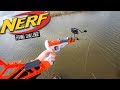 NERF Blaster FISHING CHALLENGE!! (Surprising!)