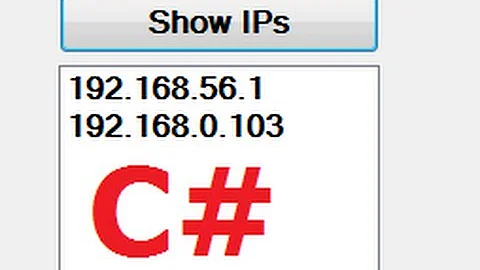 C# Tutorial 65:  How to Get IP address using C#