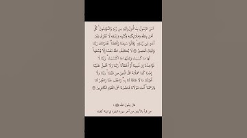 عن النبى صلّى الله عليه وسلم قال: «من قرأ بالآيتين من آخر سورة البقرة فى ليلة كفتاه»  🩵✨