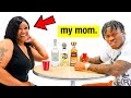Me and my mom play truth or drink
