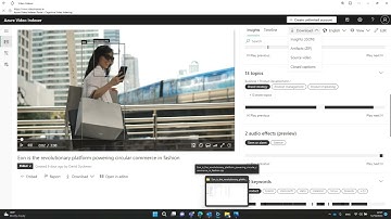 Azure Video Indexer Featured clothing insight
