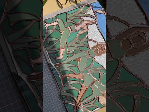 Our latest color, through the art of stained glass. Introducing, Dune Grass. (IG: @montibymonti)