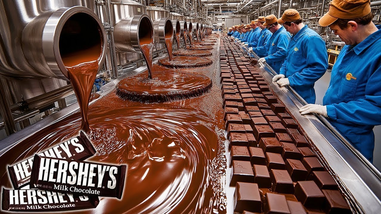 Inside a Hershey’s Chocolate Factory: From Cocoa Farms to Wrapped Chocolate Bars (Full Process)