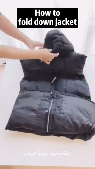 how to fold down jacket 😱😱🧥 #shortvideo #shorts #short #jacket #folding