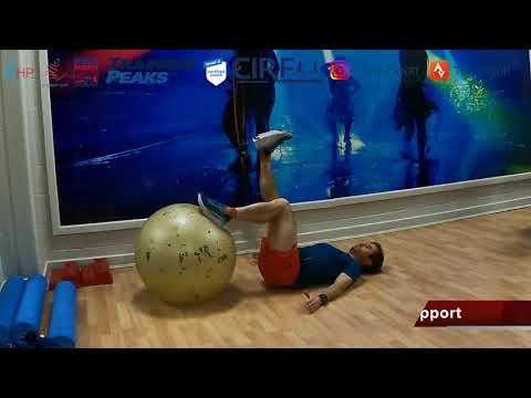 Gym ball single leg bridge