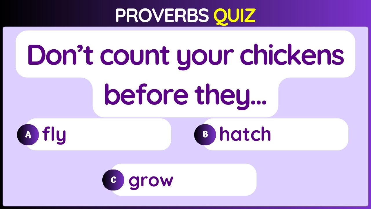 Proverbs Quiz | Test Your English Knowledge | #challenge 6 - YouTube