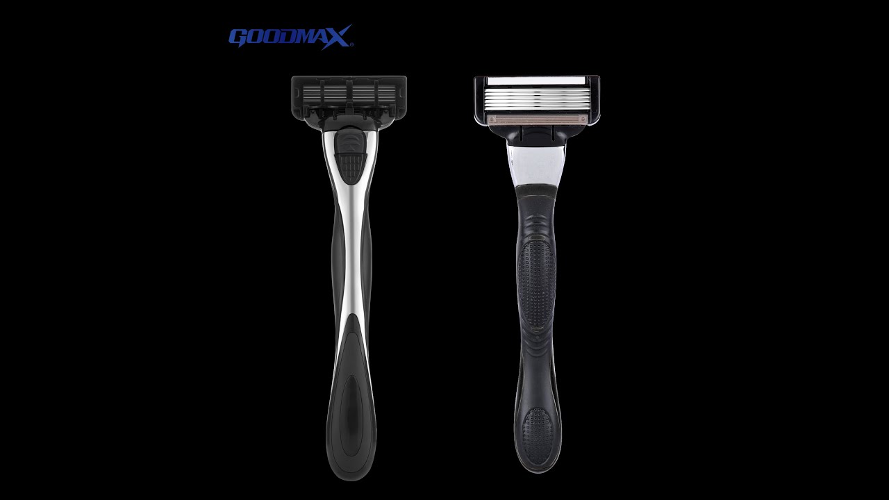Six Open Back Blade Blade Mens system Razor Shaving 8105 - YouTube