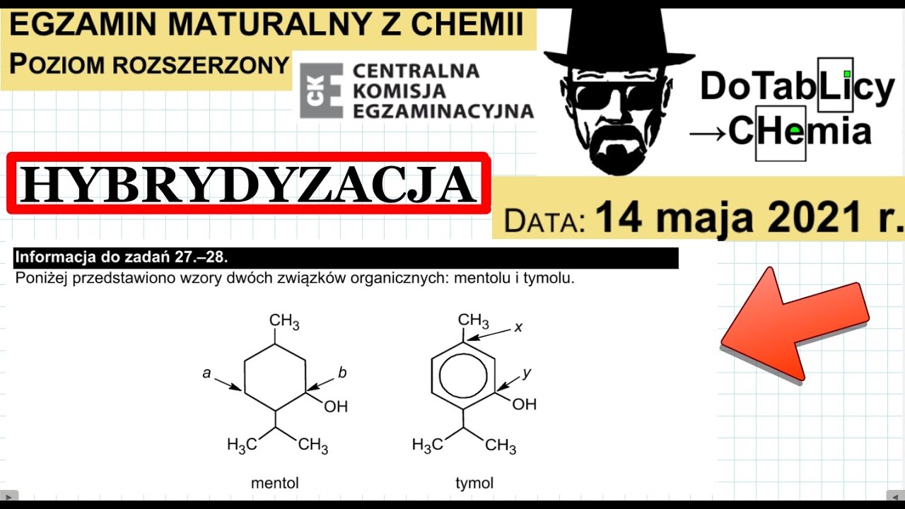 Chemia Liceum Sprawdzian Z I Hybrydyzacja Wiązań ZADANIE 27 I 28 CKE 2021 MAJ HYBRYDYZACJA STOPNIE UTL WĘGLOWODORÓW I