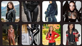 Leather Jackets Designs For Girls ll latest trendy fashions  ll #leather #fashion