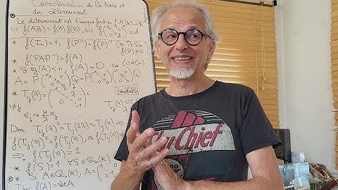 Caractérisation de la trace et du déterminant sur l