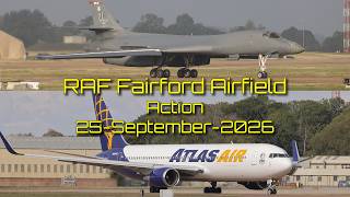 RAF Fairford 25 Sep 26 | B-1B Lancers Launch & Recovery, Boeing 767 Atlas Departure, Aborted Takeoff