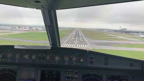 Inaugural flight A321NEO ---- JFK to LHR [Jet Blue] landing at London Heathrow -cockpit view!