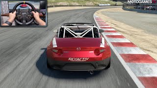 Assetto Corsa EVO (Early Access) - Mazda MX5 ND Cup at Laguna Seca | Moza DD R9 Gameplay