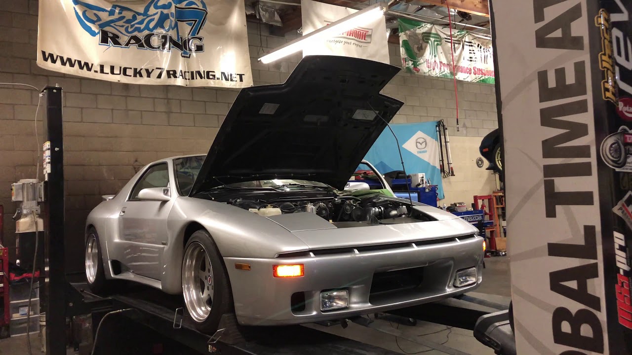 Mariah RX7 FC3S 560 RWHP / 448 TQ Dyno Jet - YouTube