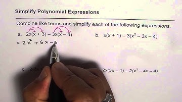 Apply Distributive Property and Simplify Polynomials