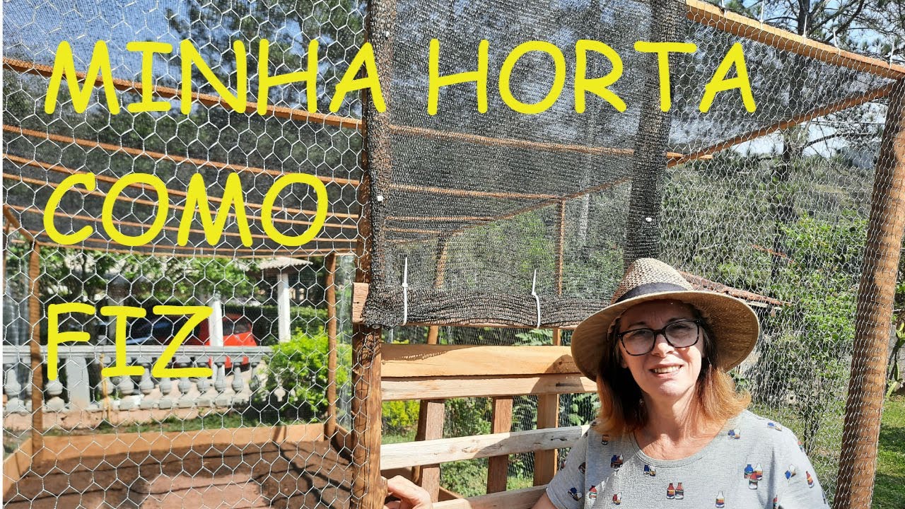 HORTA FECHADA COM TELA E SOMBRITE DO CELEBRANDO O VERDE