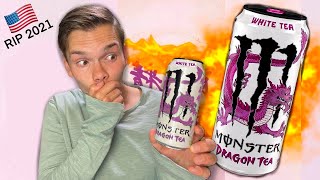 Monster Dragon Tea WHITE TEA 🇺🇸 Energy Drink Review (deutsch)