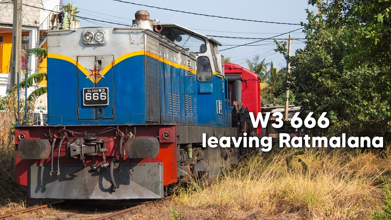 W3 666 සමග අලුත්වැඩියාවෙන් පසු මැදිරි රත්මලාන මහගෙදරින් කොළඹ බලා රැගෙන යෑම..