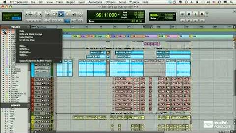 Pro Tools 8 101 Core Pro Tools 8 - Track Organization And Visibility