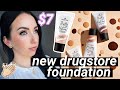 NEW FAVORITE $7 DRUGSTORE FOUNDATION?! // essence pretty natural review pale skin!