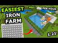 EASIEST AUTOMATIC IRON FARM TUTORIAL In Minecraft Bedrock Edition