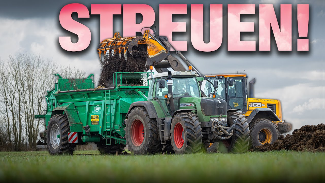 🚜Fendt & JCB in Action: Miststreuen mit 2x Tebbe Streuern💥 |  Fendt 900 & 700 Vario | Landwirtschaft