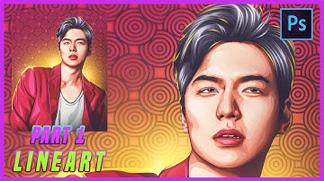 [ Photoshop Tutorial ] LEE MIN HO Vexel art - PART 1 LINEART