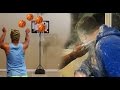 INDOOR BASKETBALL SLAP IN THE FACE WITH FLOUR CHALLENGE! W/ JesserTheLazer Lsk,TTG LOS