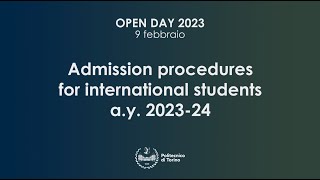 Admission procedures for international students a.y. 2023-2024 screenshot 4