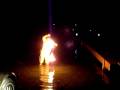 Me on fire rope poi in the water