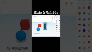 TinkerCAD Tips! Hide and Unhide.                      #tinkercad #caddesign #3dprintable #3dprinting