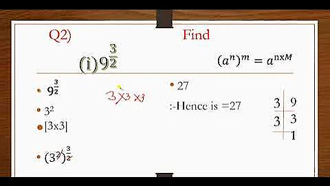 2. Find   9 3/2      32  2/5      16 3/4       125 -1/3