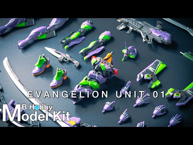 RG Evangelion Unit-01 – Maquette Real Grade, Articulation Hyper Réaliste, Pièces Liées, Logo Bluefin Officiel