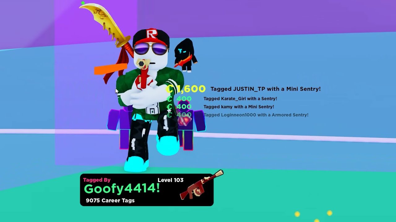 Roblox Big Paintball 205 tags, High Tech sniper vs. Santa gun in