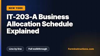 New York IT-203-A Business Allocation Schedule Explained
