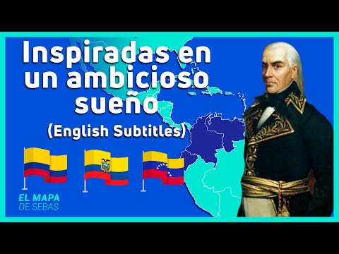 🇨🇴🇪🇨🇻🇪Las BANDERAS de la "Gran COLOMBIA" | "Gran Colombia" flags 🇨🇴🇪🇨🇻🇪(Vexilología)